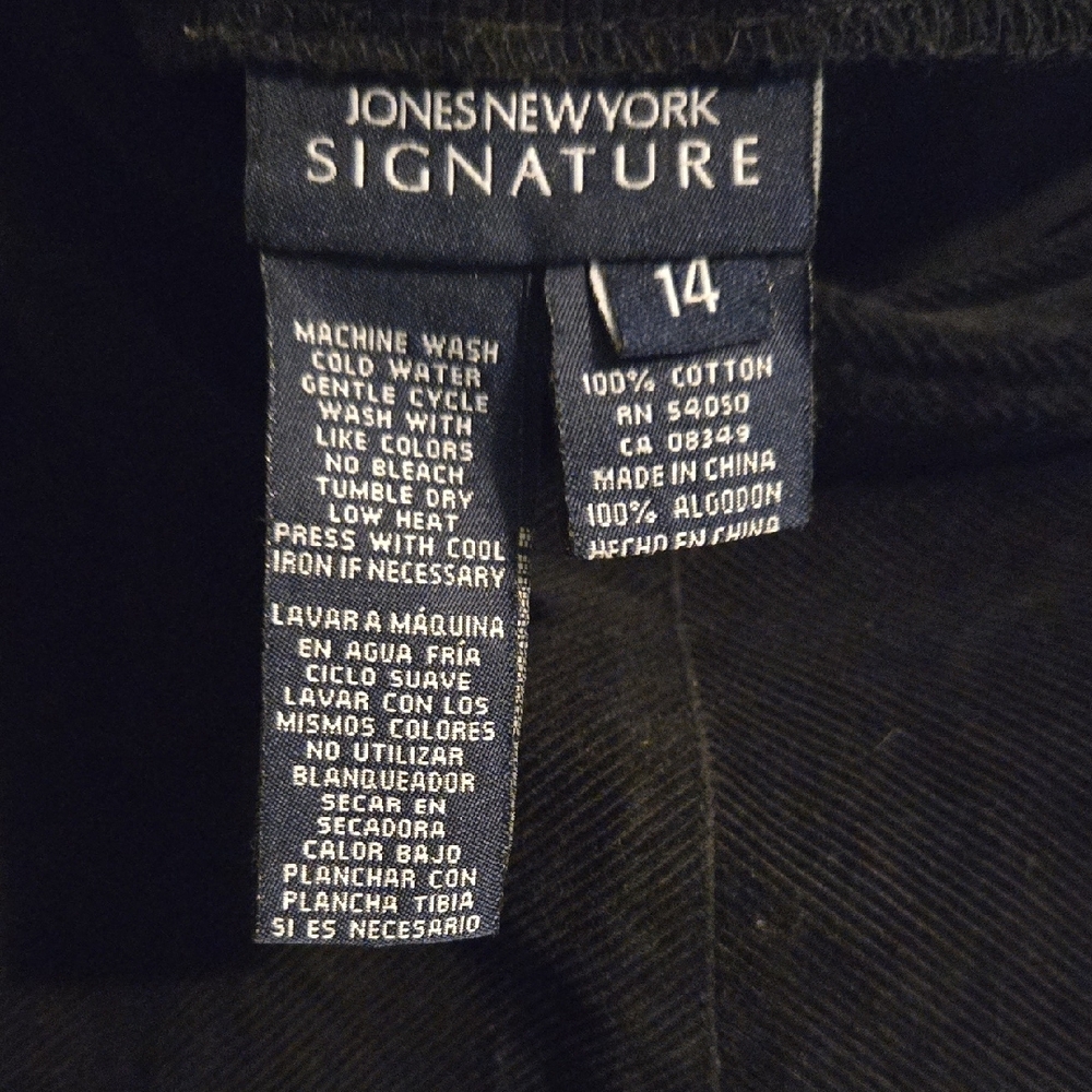 Jones New York Black Midi A-Line Skirt - Picture 2 of 6